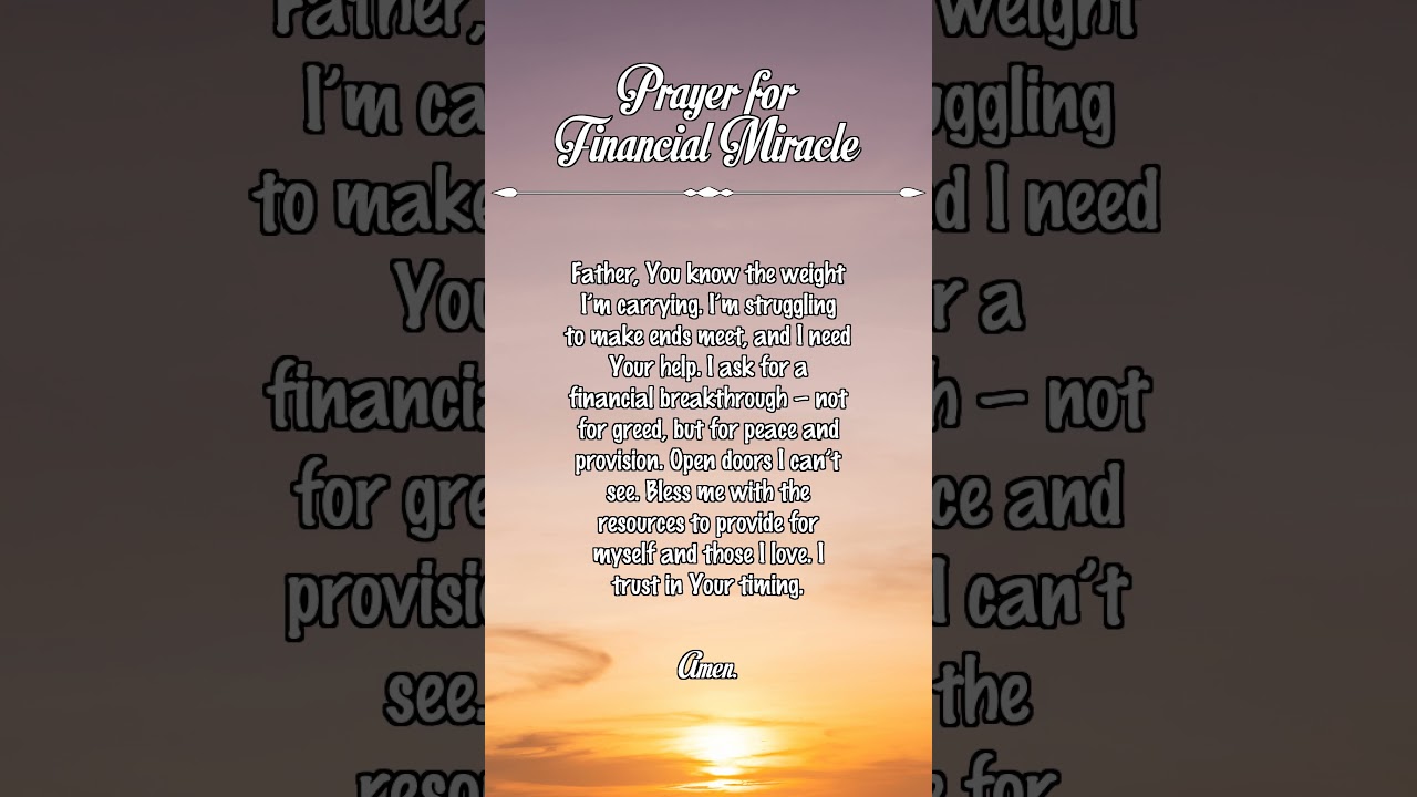 Prayer for Financial Miracle