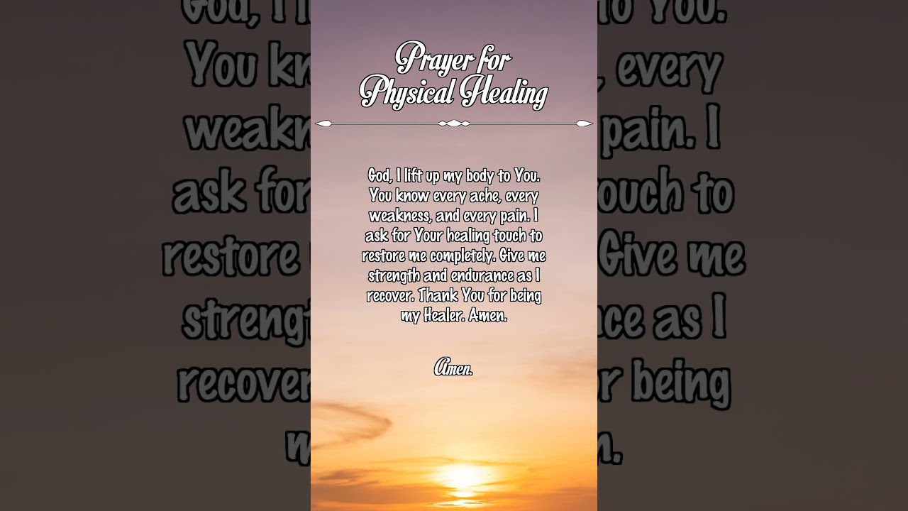 Prayer for Physical Healing