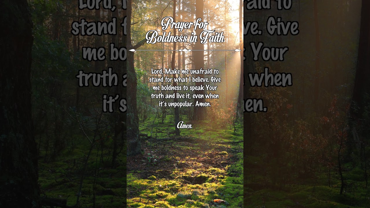 Prayer for Boldness in Faith