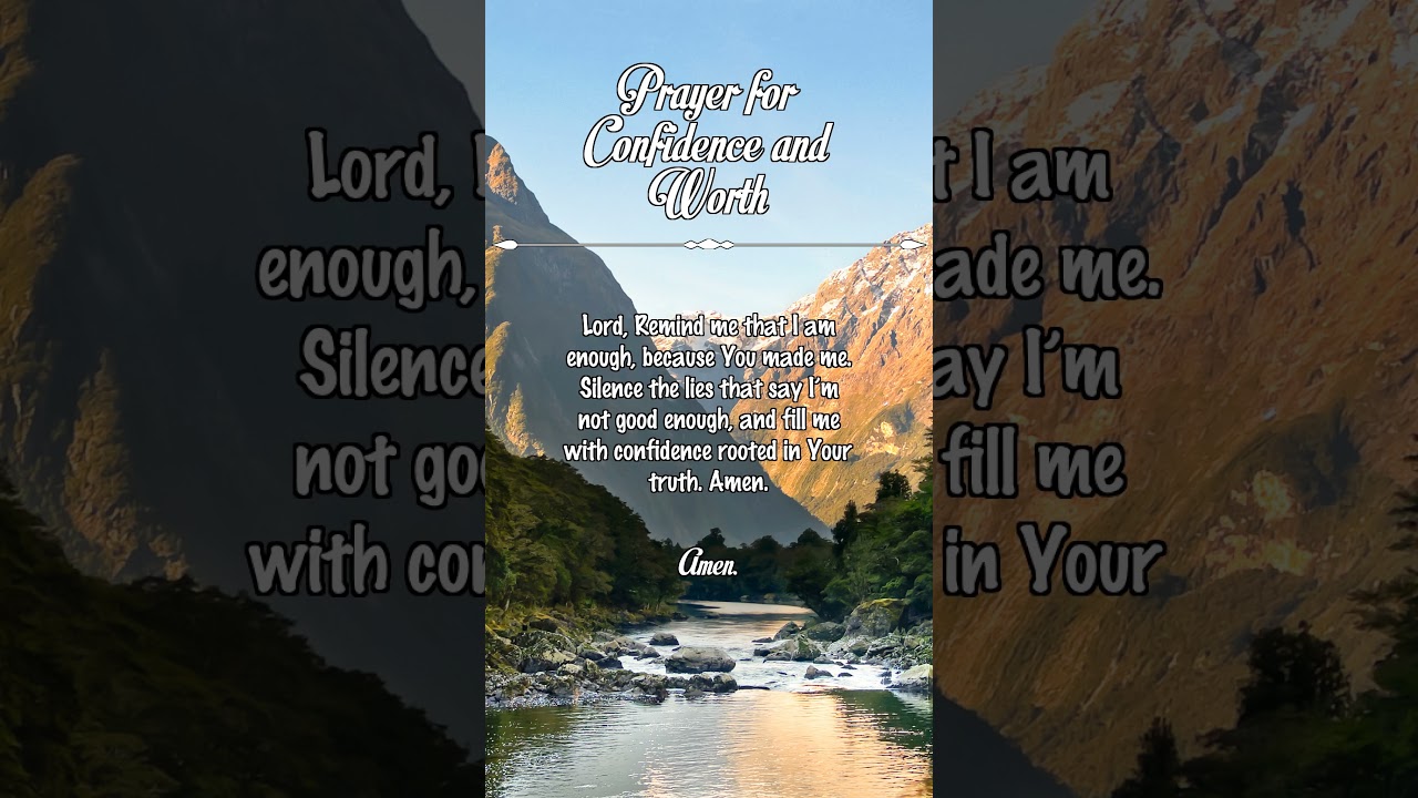 Prayer for Confidence and Worth