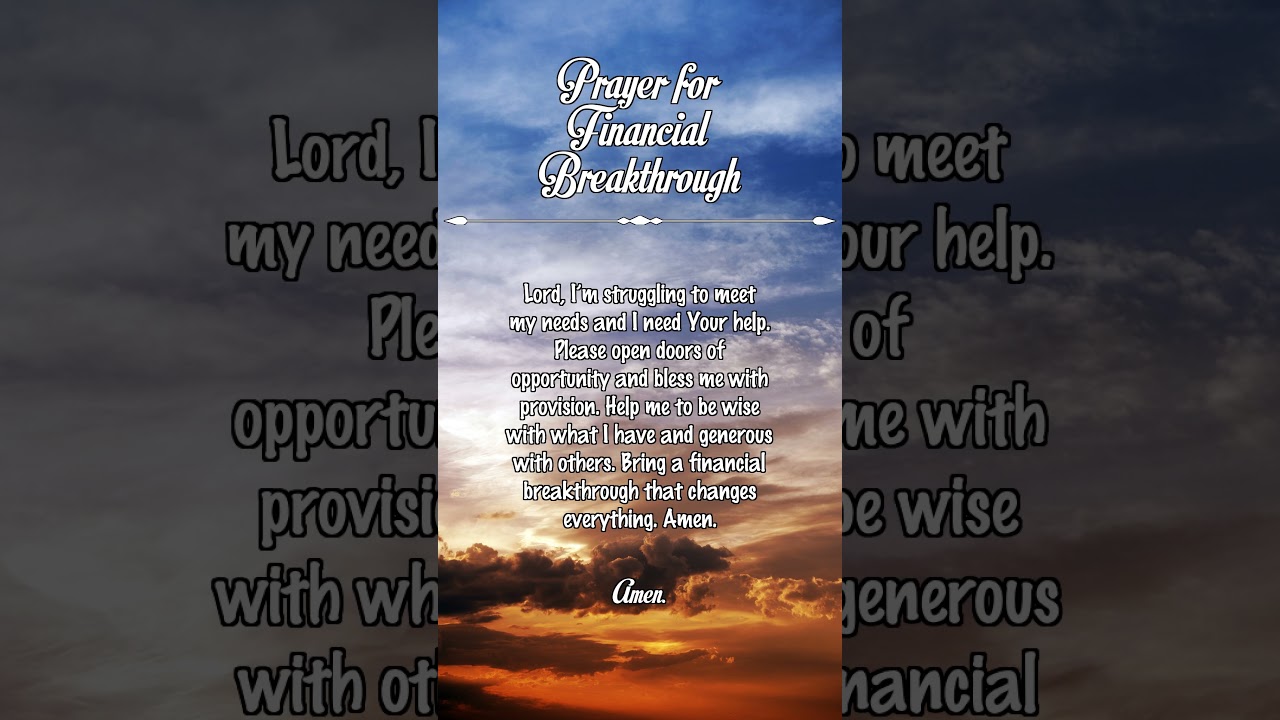 Prayer for Financial Breakthrough