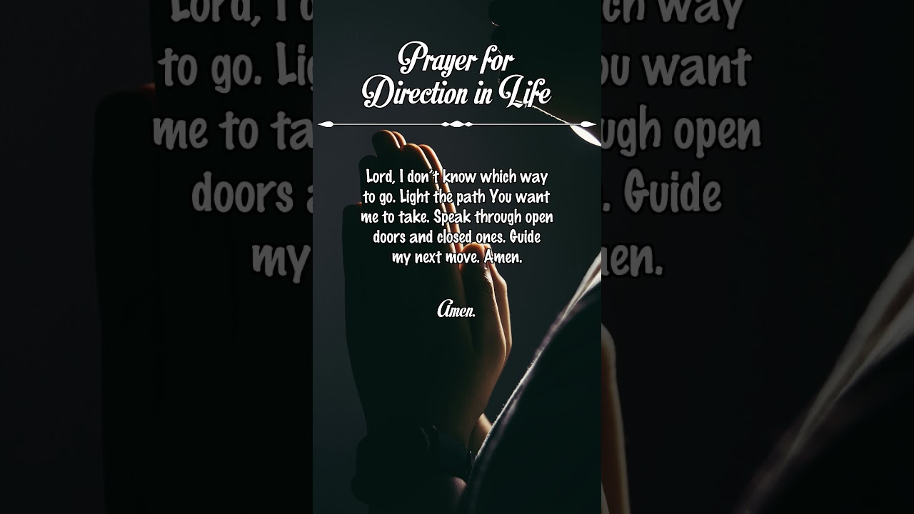Prayer for Direction in Life