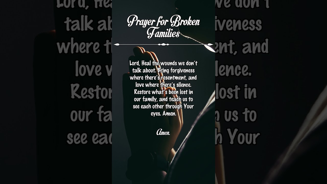 Prayer for Broken Families
