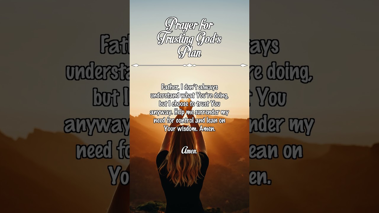 Prayer for Trusting Gods Plan