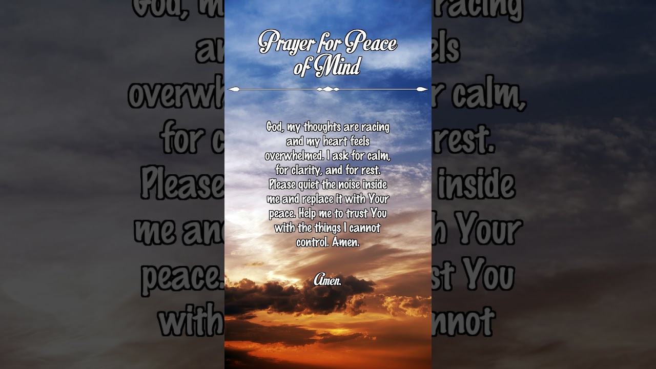 Prayer for Peace of Mind