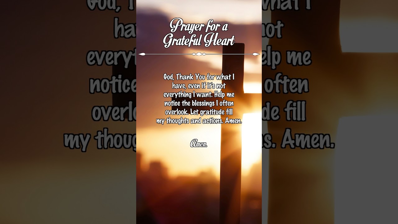 Prayer for a Grateful Heart