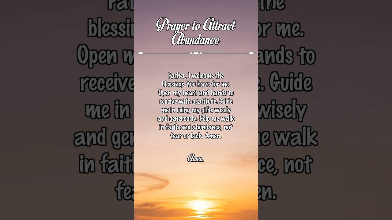 Prayer to Attract Abundance