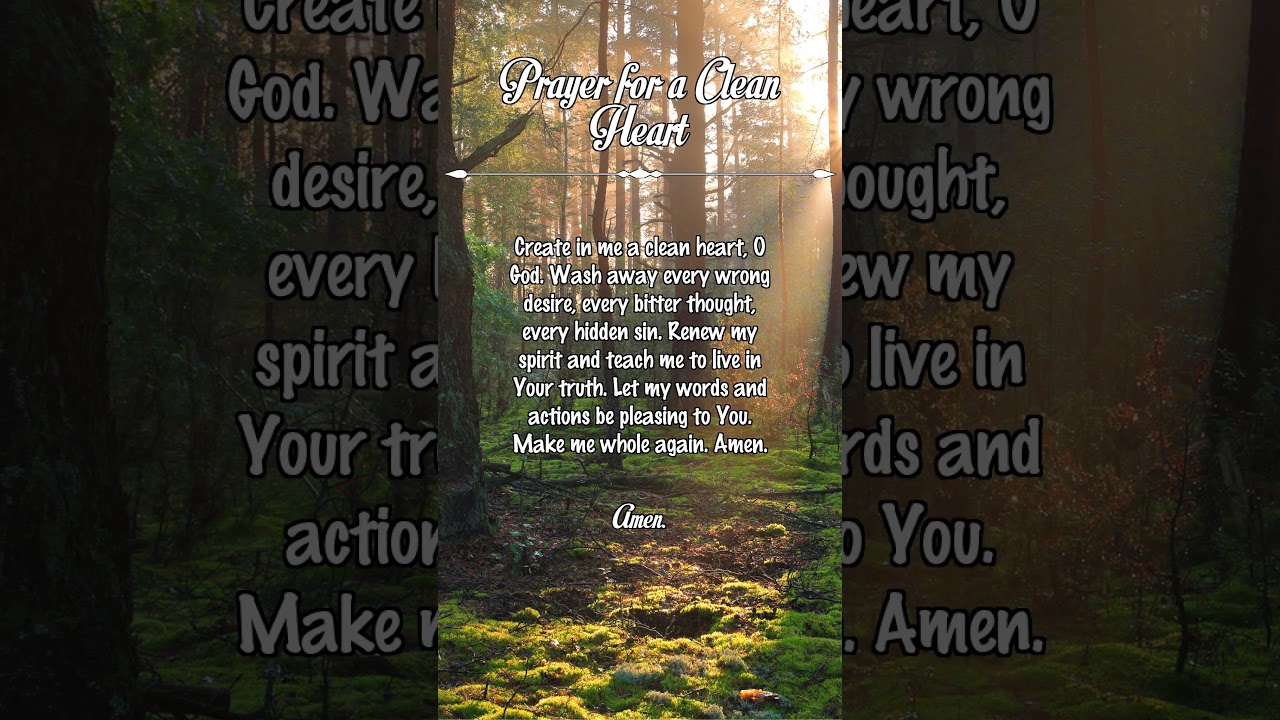 Prayer for a Clean Heart