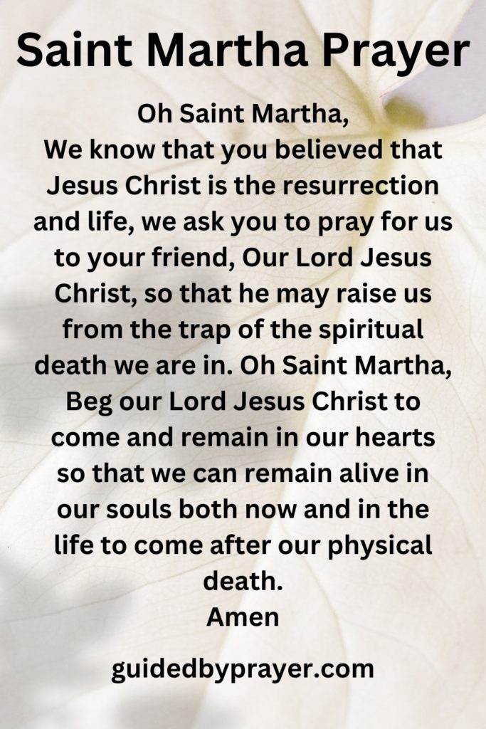 saint martha prayer