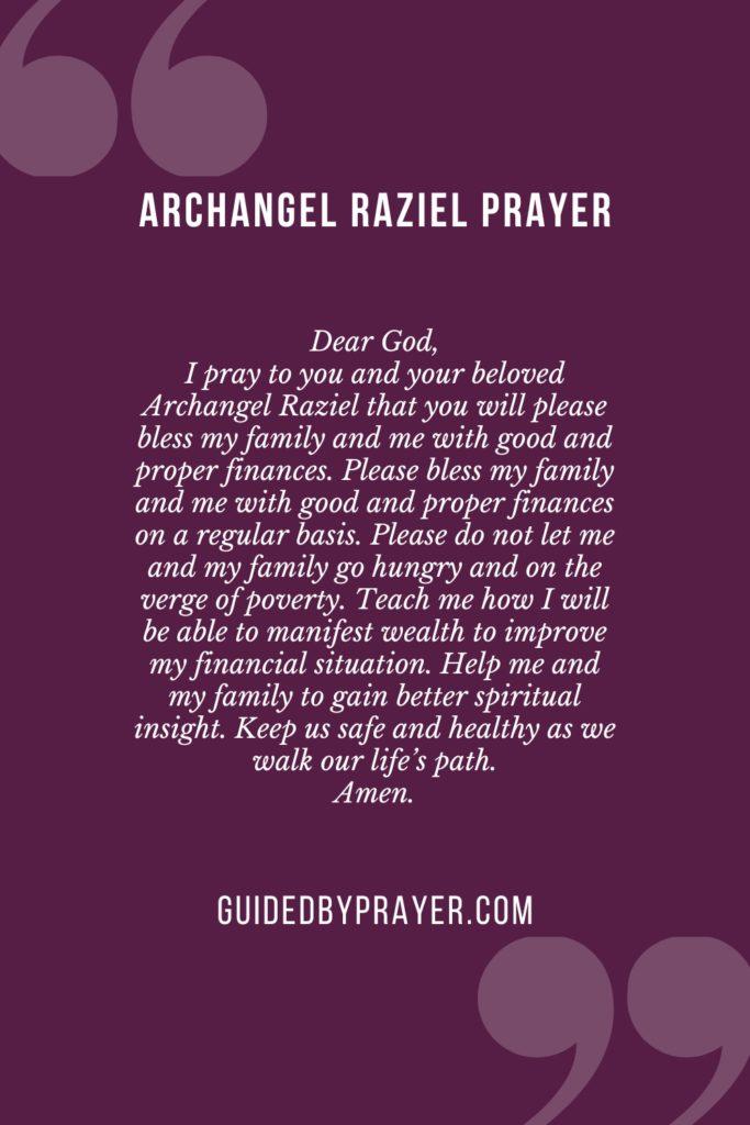 Archangel Raziel Prayer