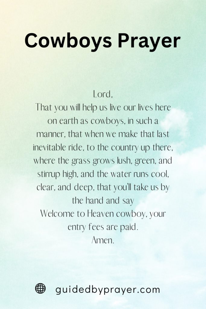 Cowboys Prayer
