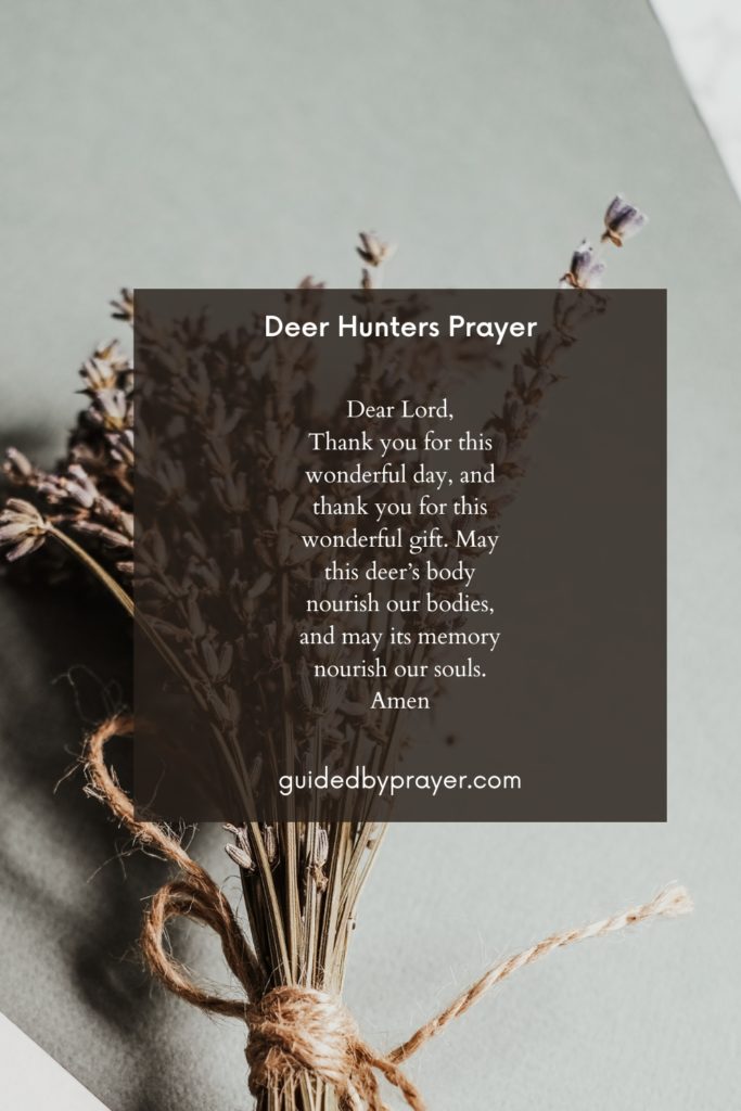 Deer Hunters Prayer