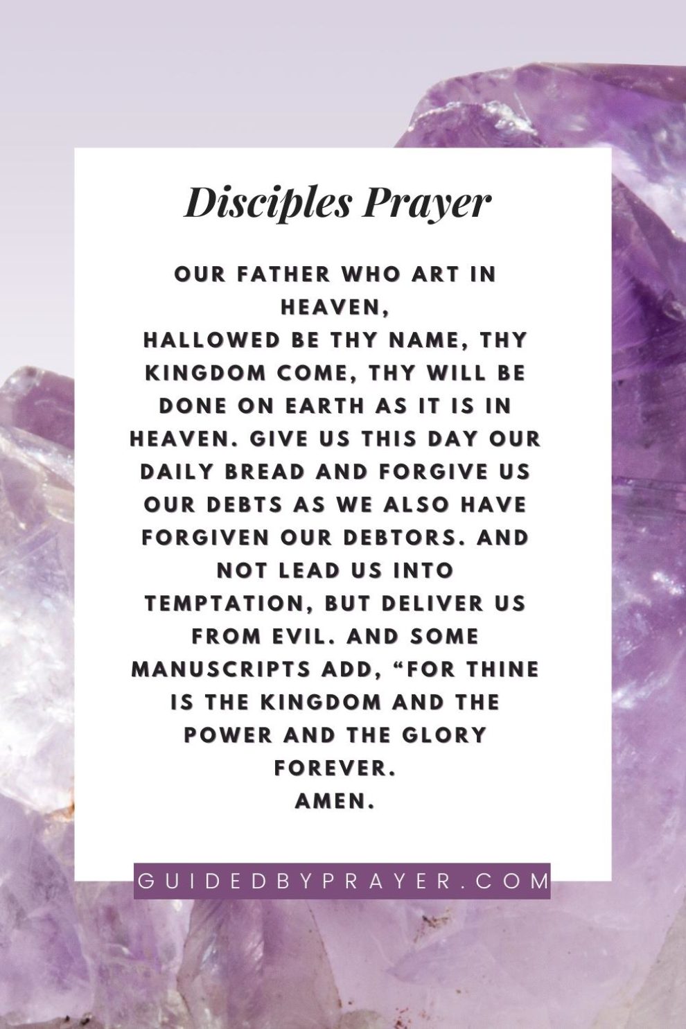 Disciples Prayer – Guided by Prayer