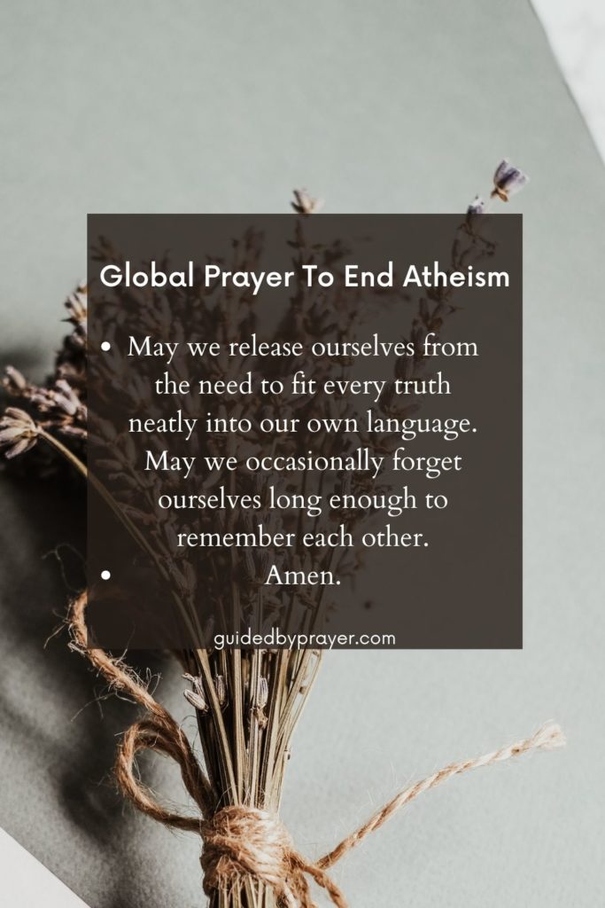 Global Prayer To End Atheism