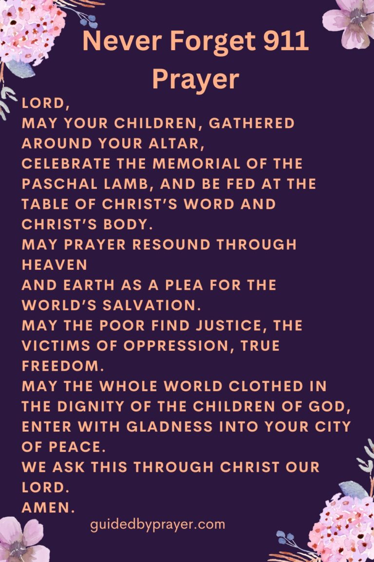 Never Forget 911 Prayer - Guided by Prayer