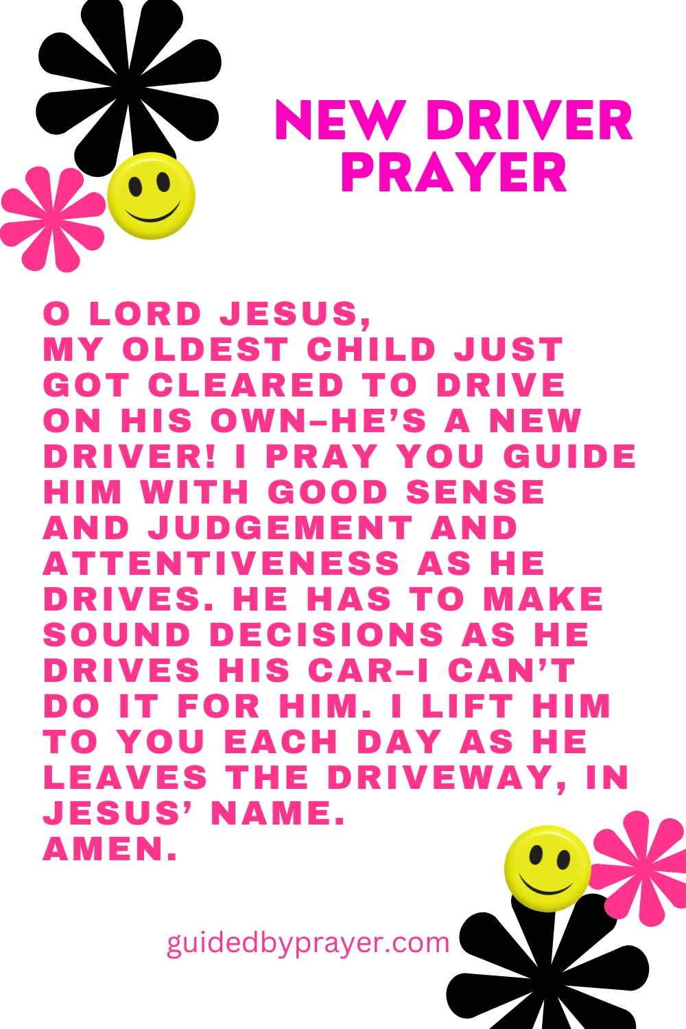 New Driver Prayer – Guided by Prayer