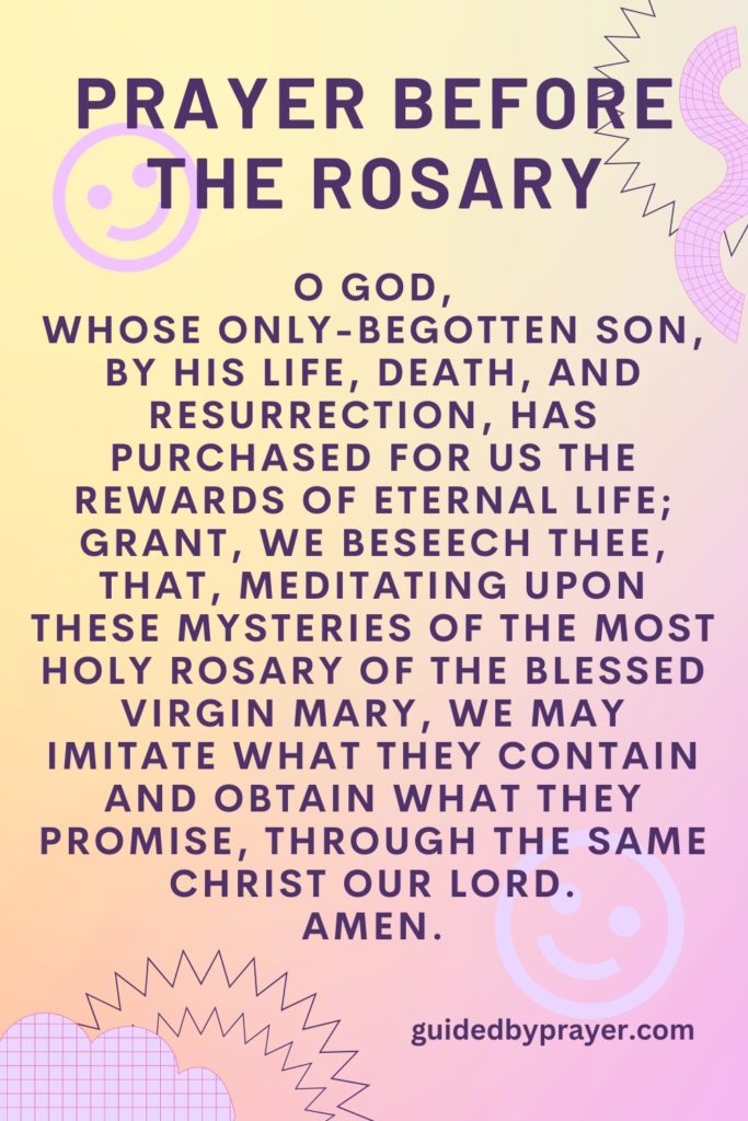 Prayer Before The Rosary