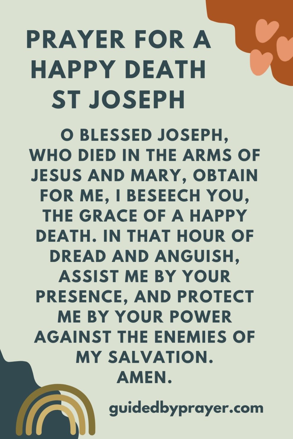 Prayer For A Happy Death ST Joseph – Guided by Prayer