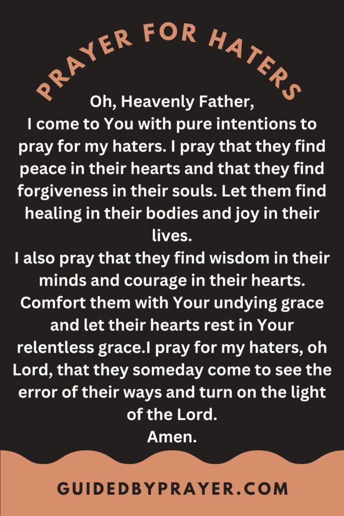 Prayer For Haters