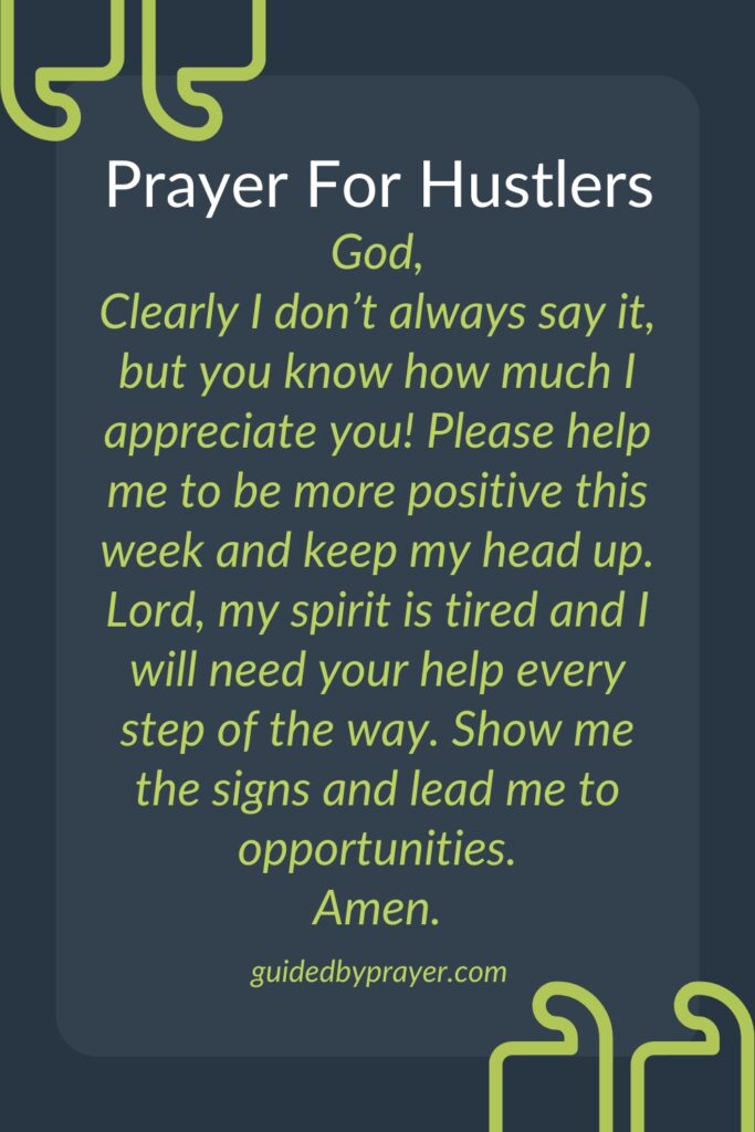 Prayer For Hustlers