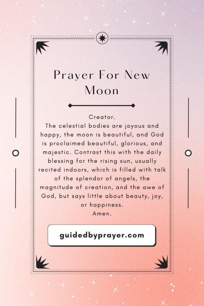 Prayer For New Moon