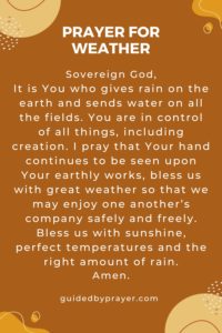 Prayer For Weather – Guided by Prayer