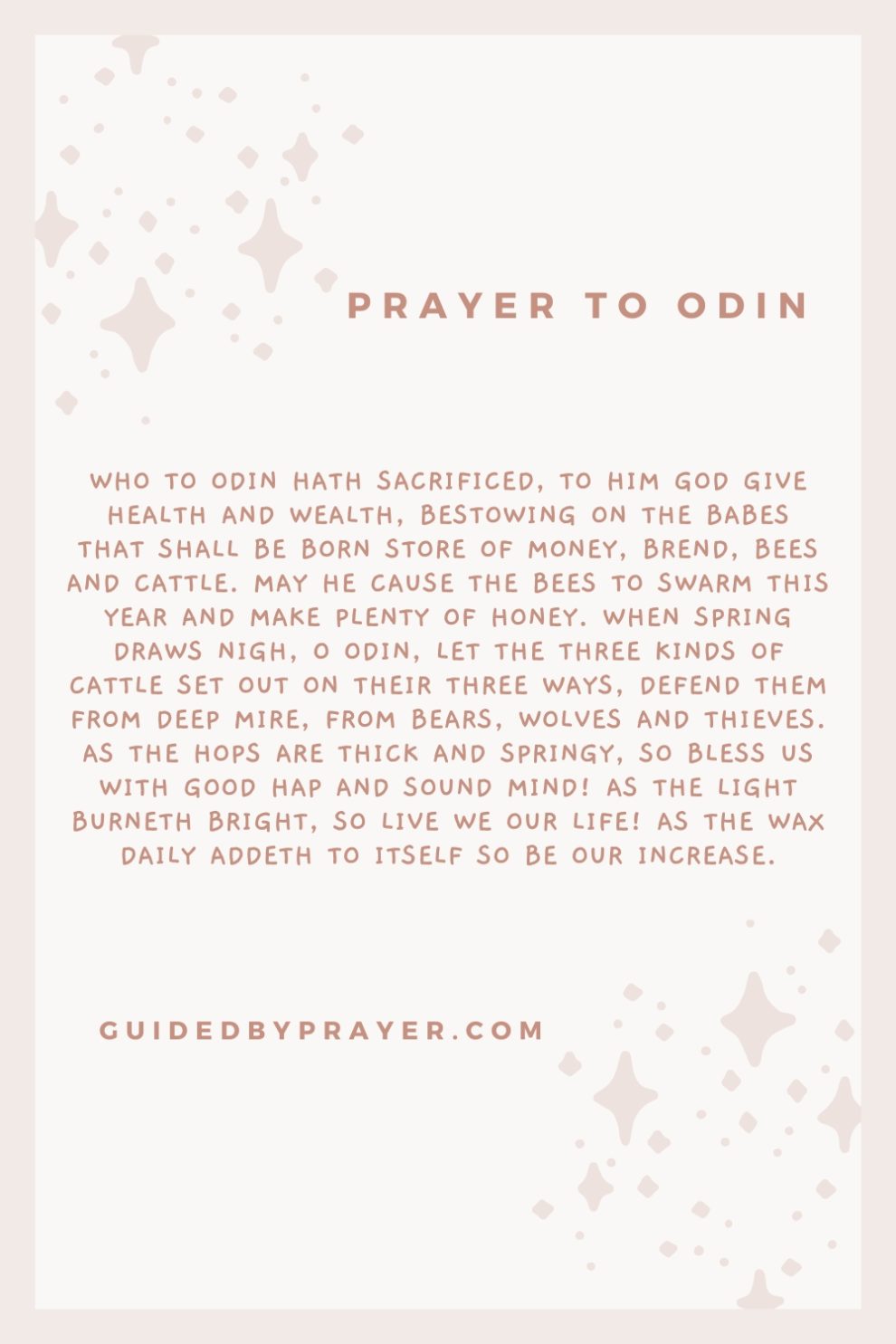 Prayer To Odin – Guided by Prayer