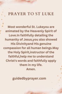 Prayer To St Luke Guided By Prayer