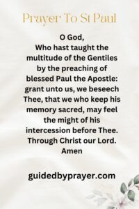 Saint Paul Prayer - Guided by Prayer