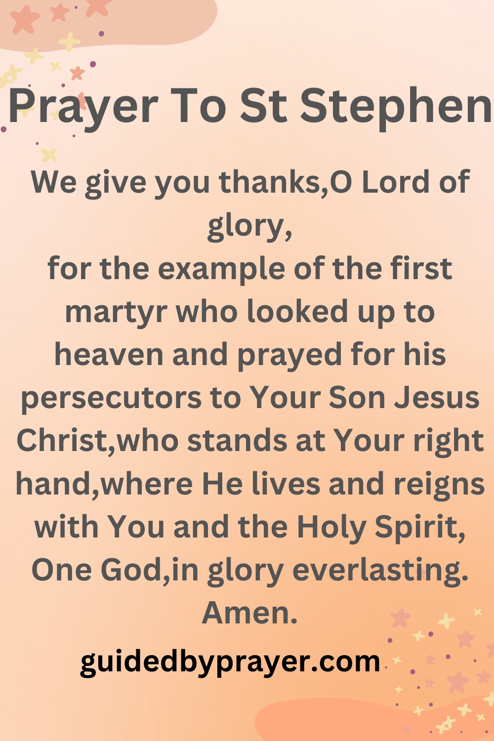 Prayer To St Stephen