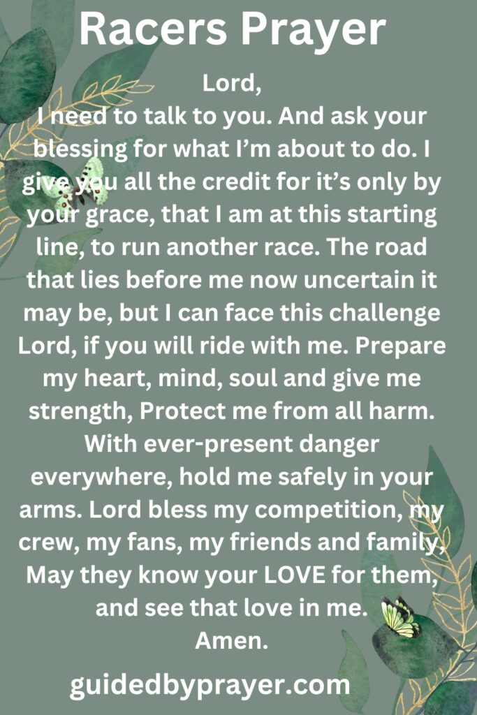 Racers Prayer