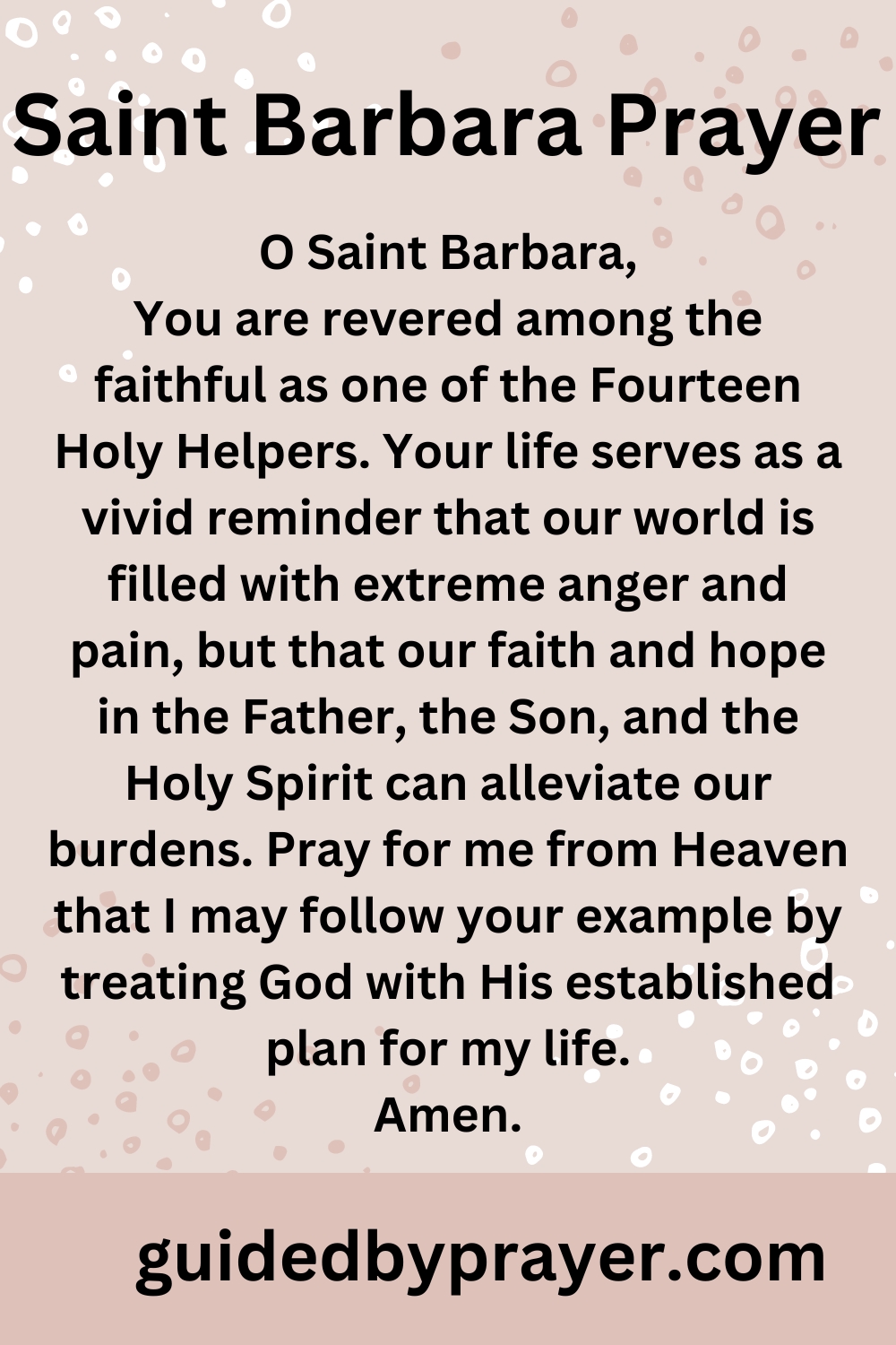 Saint Barbara Prayer