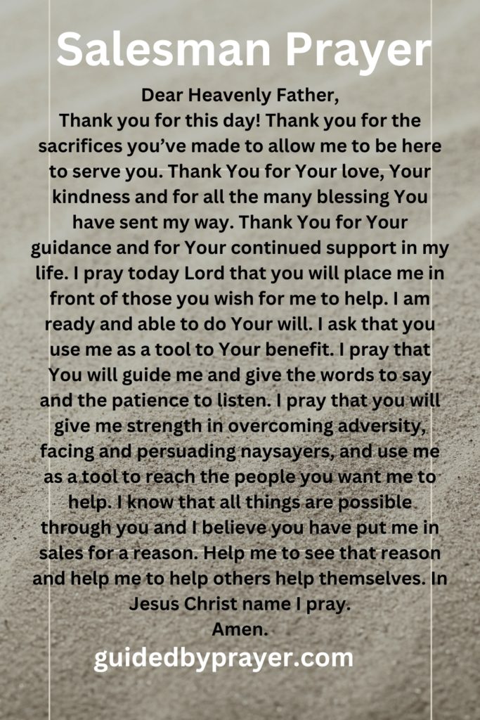 Salesman Prayer