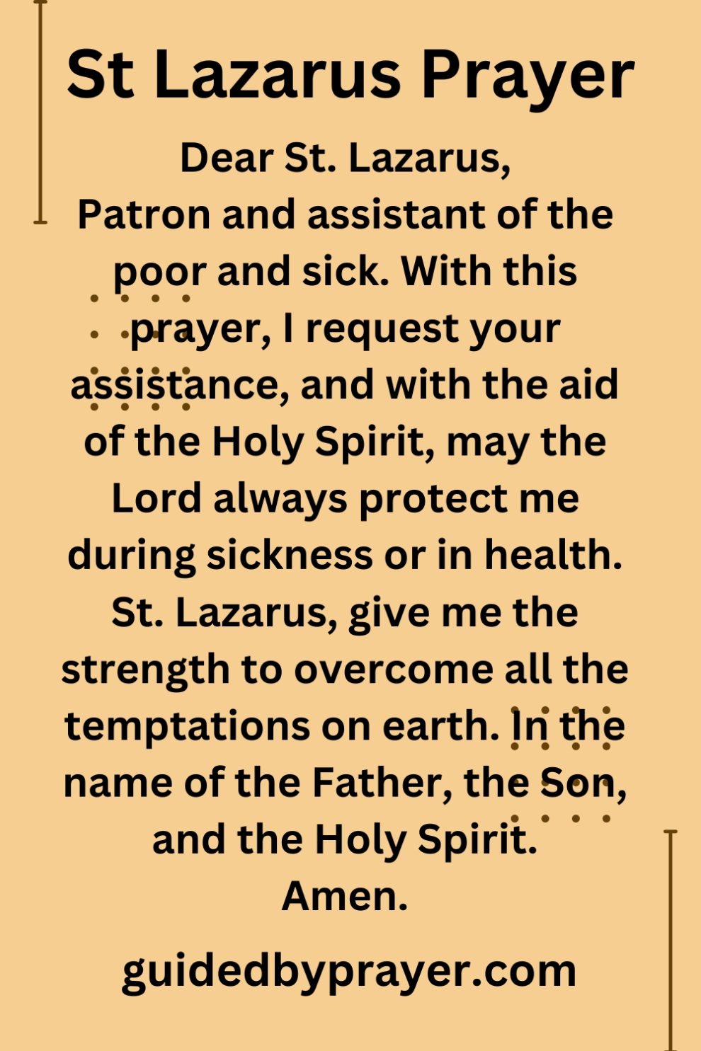 St Lazarus Prayer Guided by Prayer