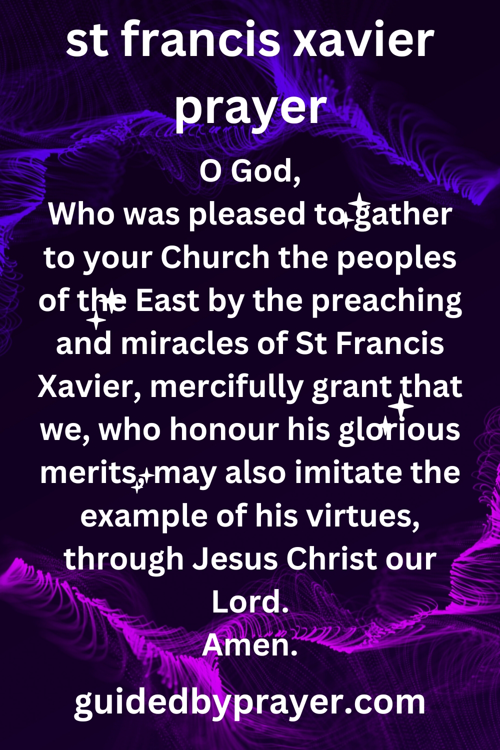 st francis xavier prayer