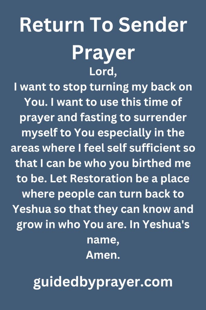 return to sender prayer