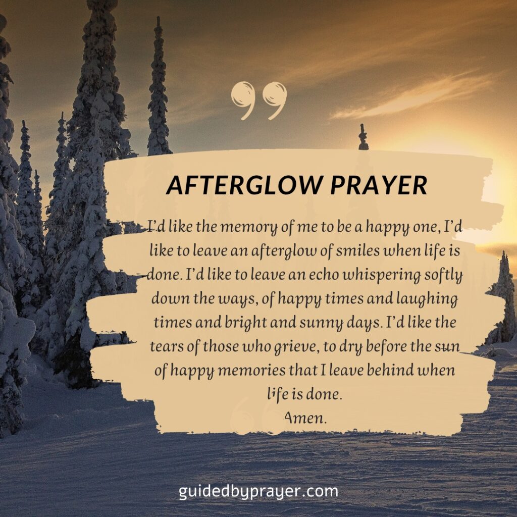 Afterglow Prayer