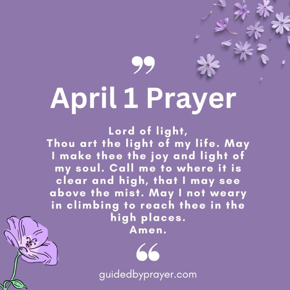 April 1 Prayer – Guided by Prayer