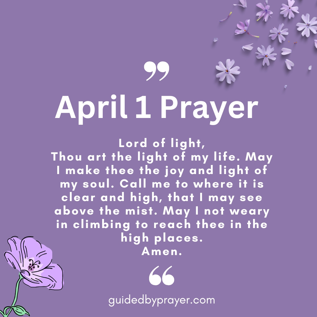 April 1 Prayer