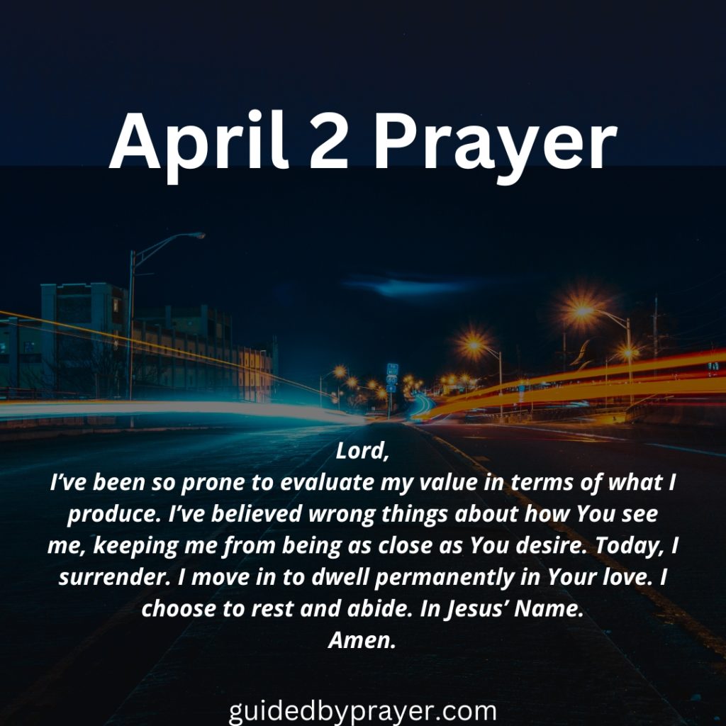 April 2 Prayer