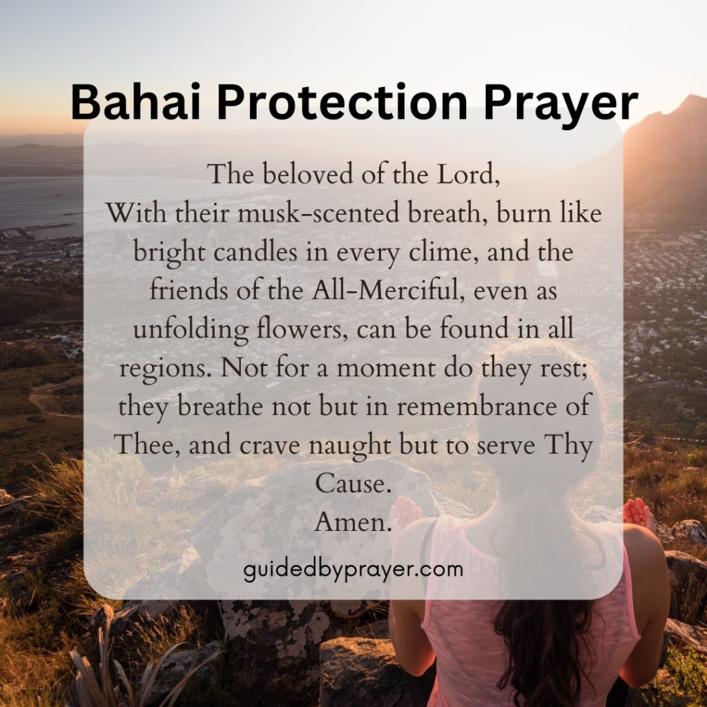 Bahai Protection Prayer