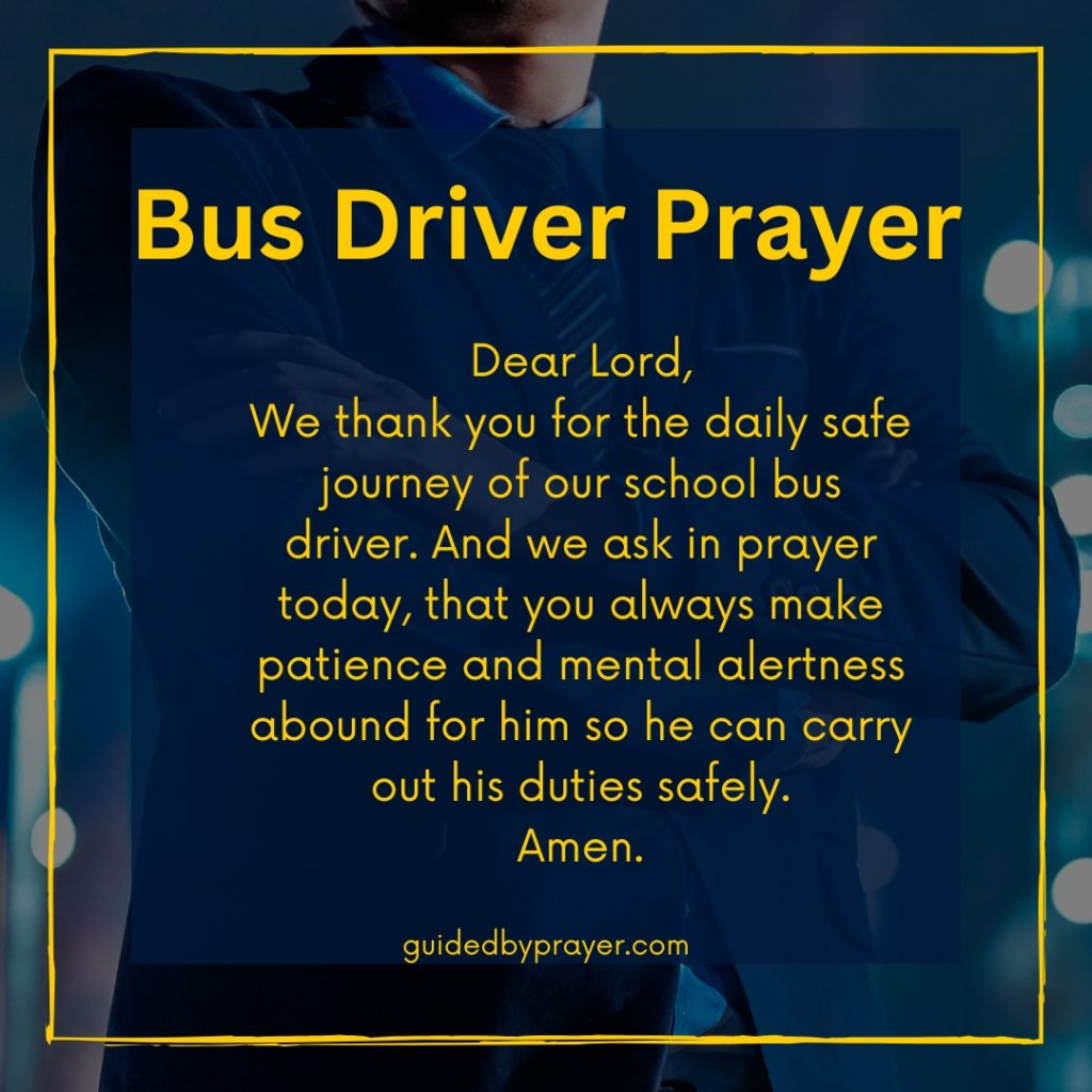 Bus Driver Prayer