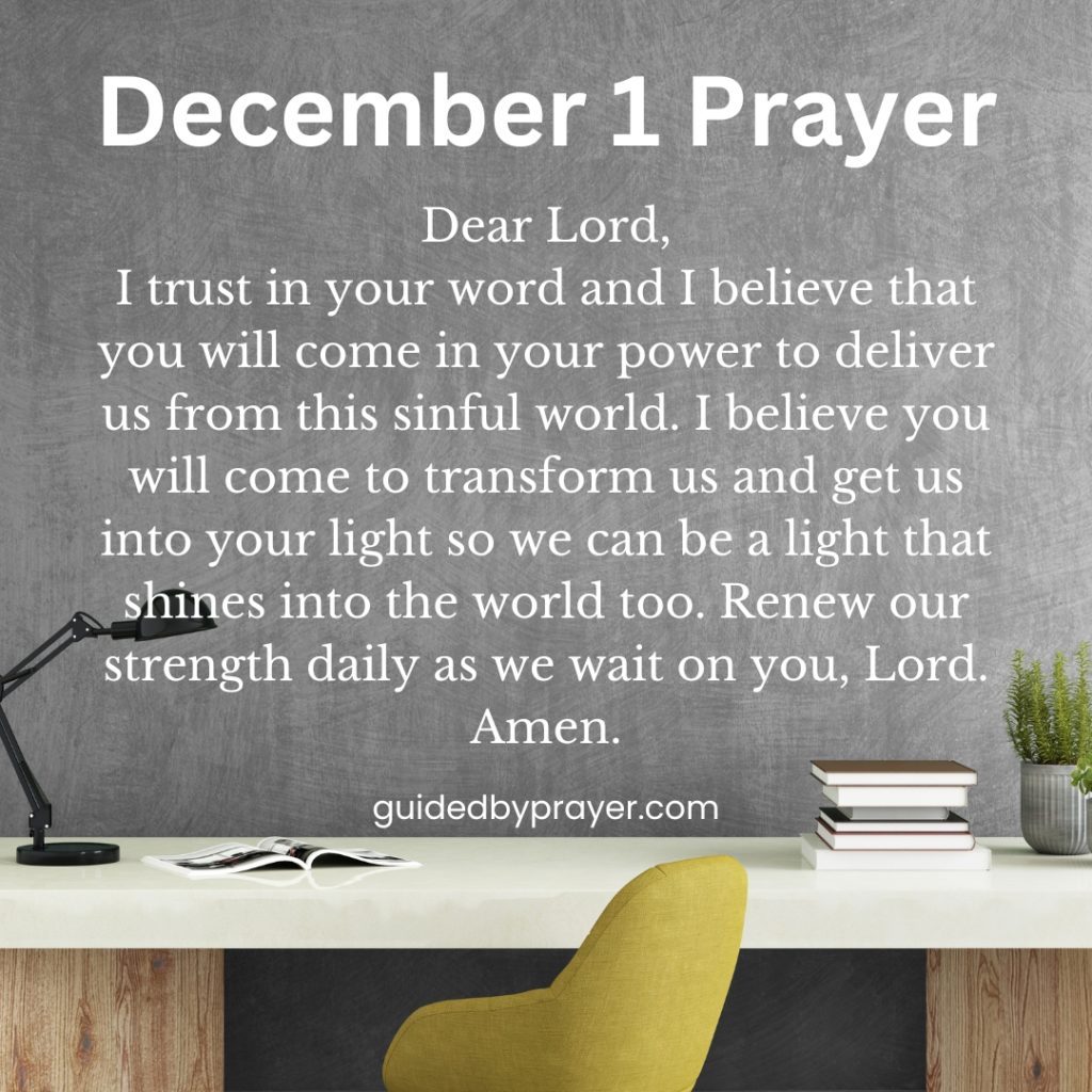 December 1 Prayer