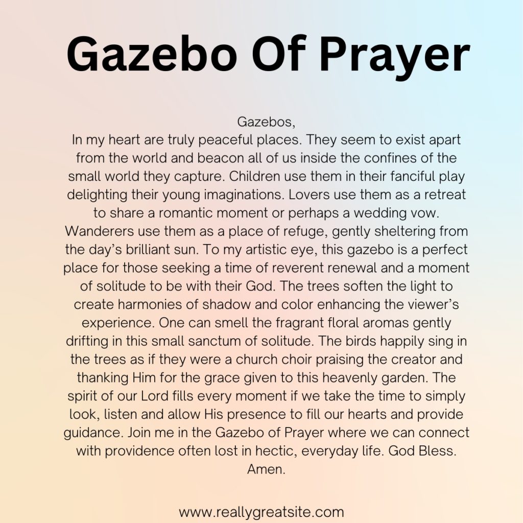 Gazebo Of Prayer