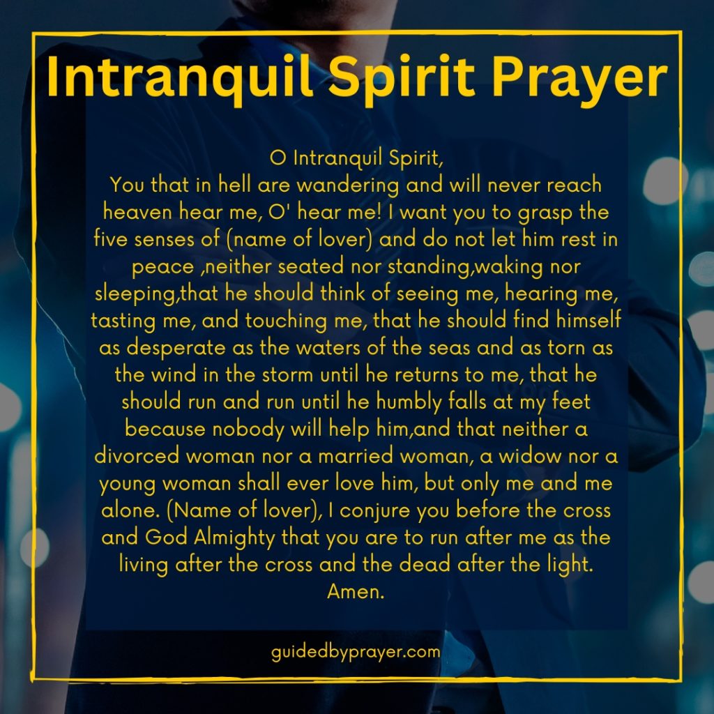 Intranquil Spirit Prayer