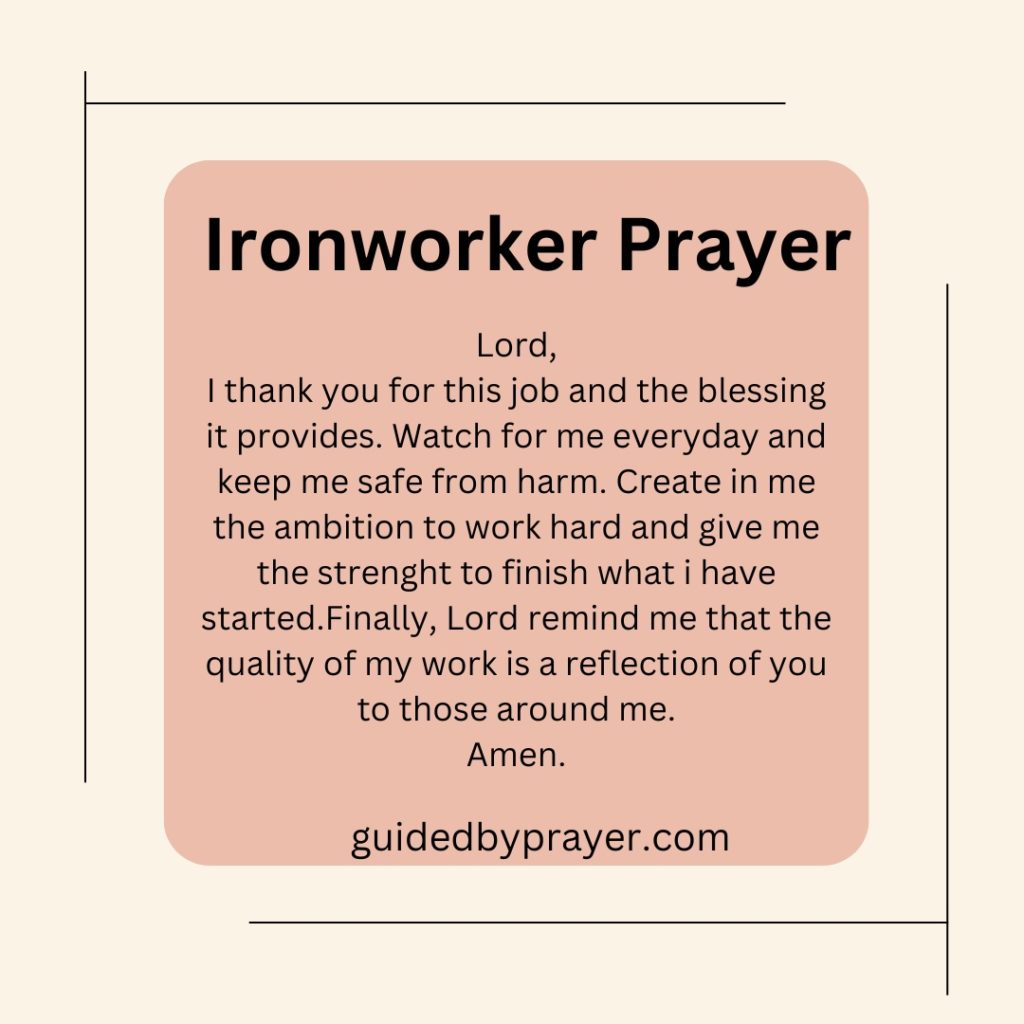 Ironworker Prayer