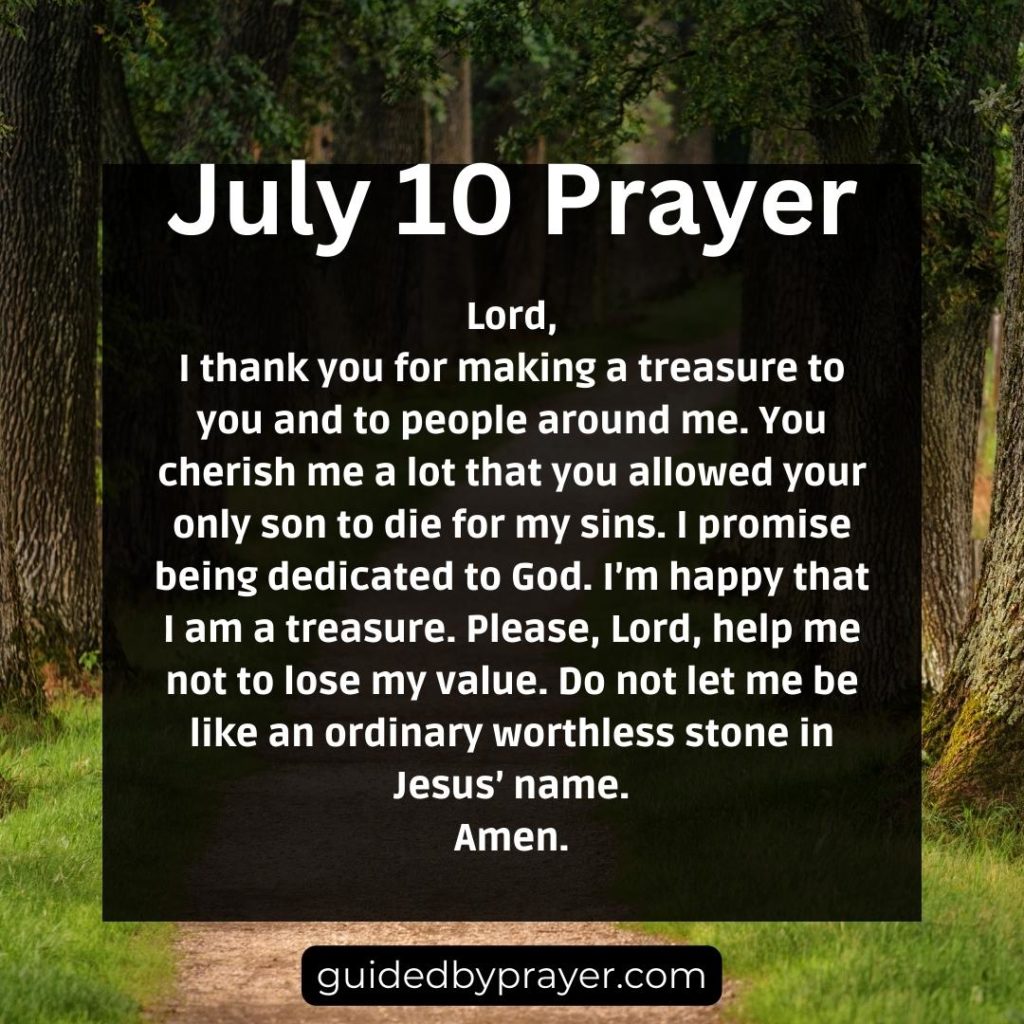 July 10 Prayer