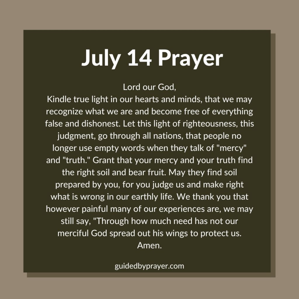 July 14 Prayer