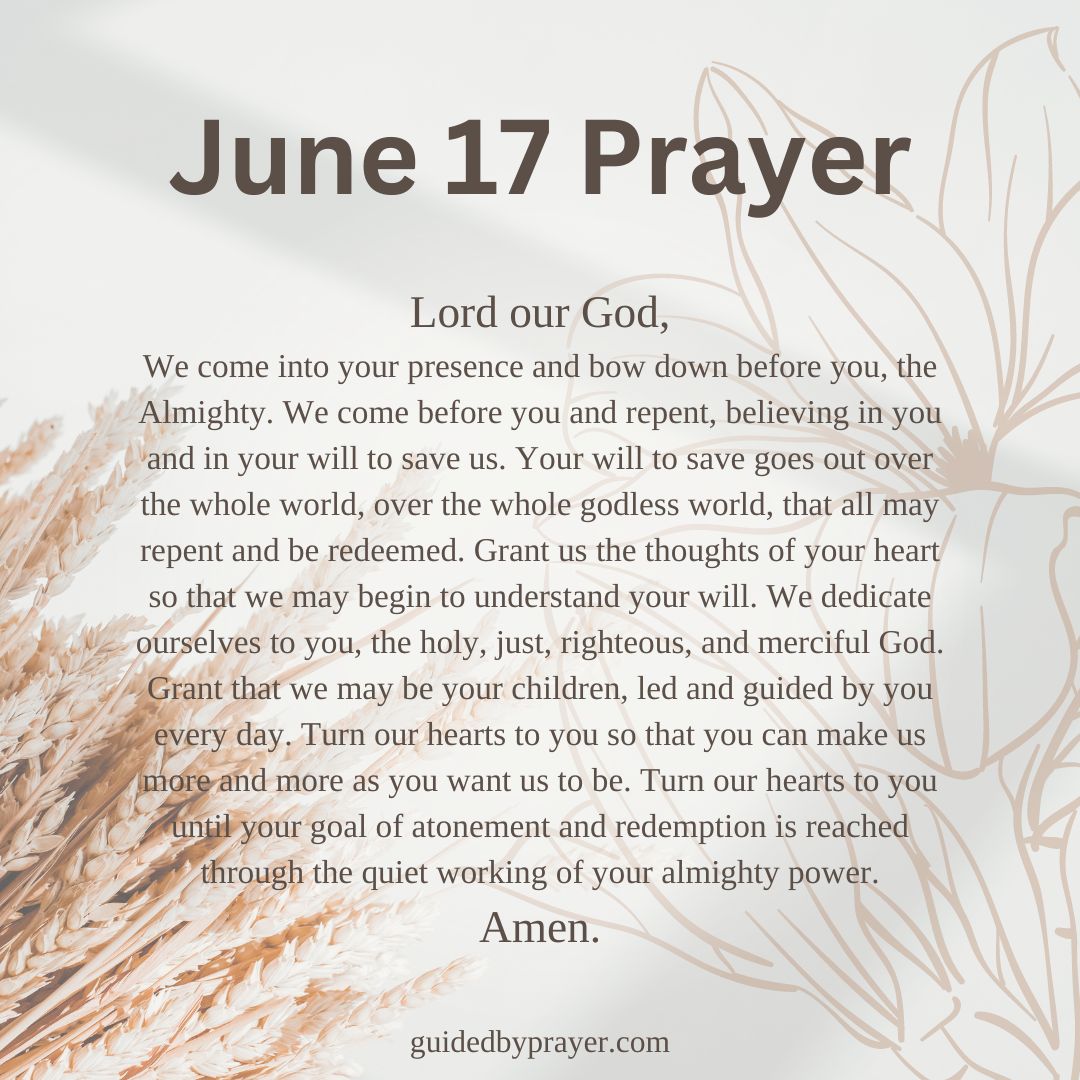 June 17 Prayer – Guided By Prayer