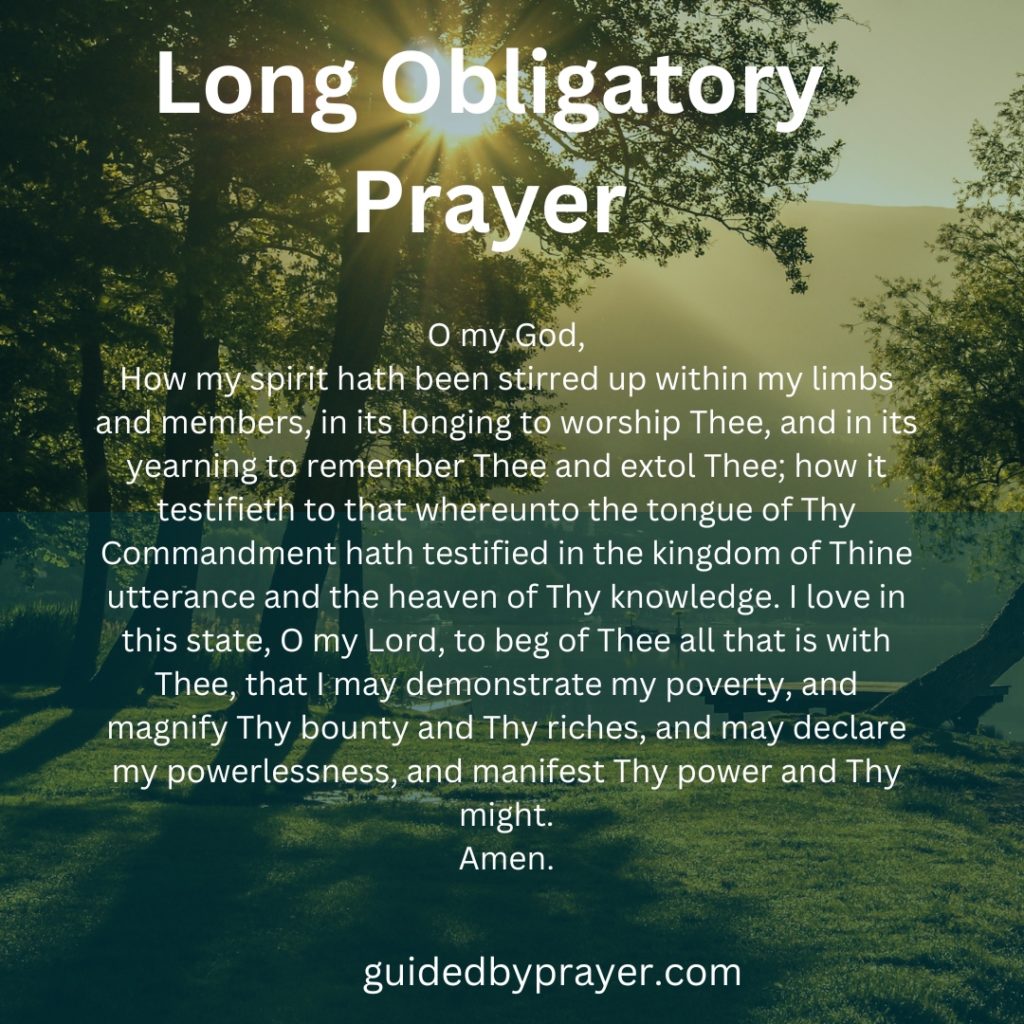 Long Obligatory Prayer